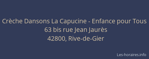 Crèche Dansons La Capucine - Enfance pour Tous