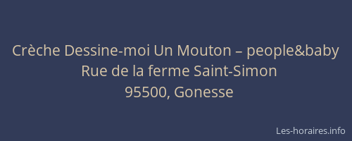 Crèche Dessine-moi Un Mouton – people&baby