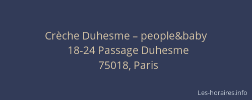 Crèche Duhesme – people&baby