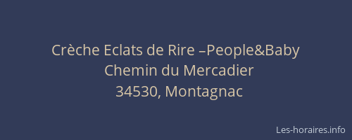 Crèche Eclats de Rire –People&Baby