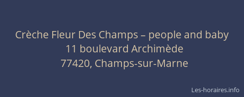Crèche Fleur Des Champs – people and baby