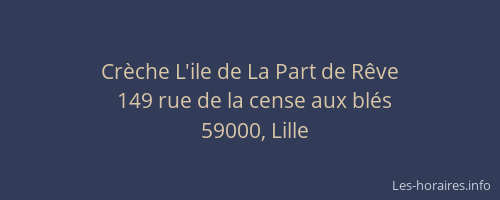 Crèche L'ile de La Part de Rêve