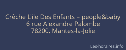 Crèche L'ile Des Enfants – people&baby