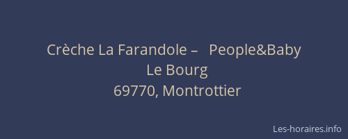 Crèche La Farandole –   People&Baby