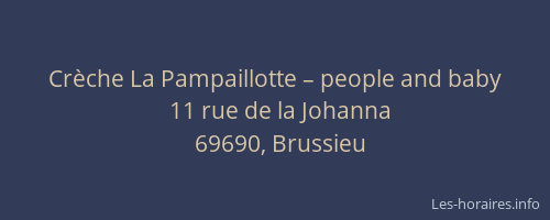 Crèche La Pampaillotte – people and baby