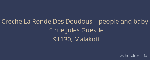 Crèche La Ronde Des Doudous – people and baby