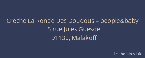 Crèche La Ronde Des Doudous – people&baby