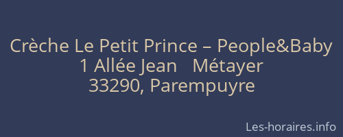 Crèche Le Petit Prince – People&Baby