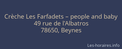Crèche Les Farfadets – people and baby