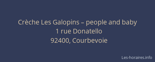 Crèche Les Galopins – people and baby