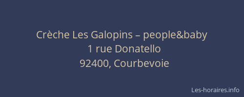 Crèche Les Galopins – people&baby