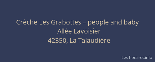 Crèche Les Grabottes – people and baby