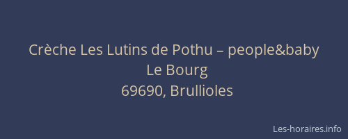 Crèche Les Lutins de Pothu – people&baby