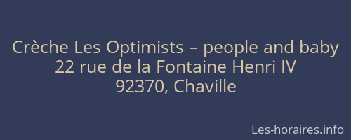 Crèche Les Optimists – people and baby