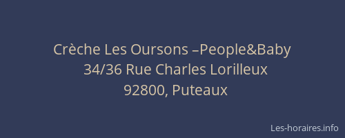 Crèche Les Oursons –People&Baby