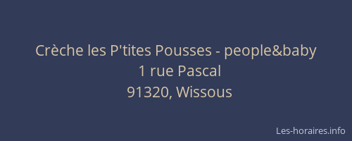 Crèche les P'tites Pousses - people&baby