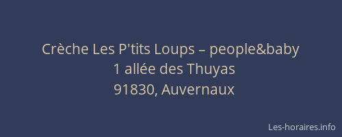 Crèche Les P'tits Loups – people&baby
