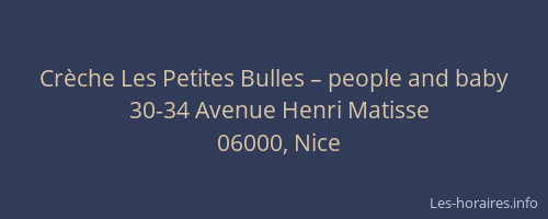 Crèche Les Petites Bulles – people and baby