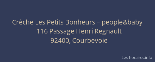 Crèche Les Petits Bonheurs – people&baby
