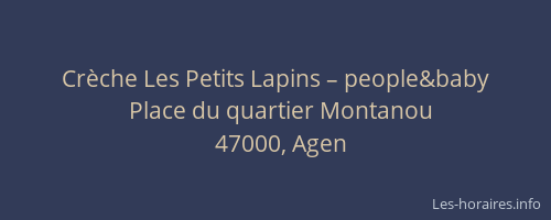 Crèche Les Petits Lapins – people&baby