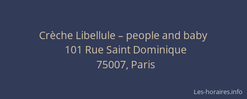 Crèche Libellule – people and baby