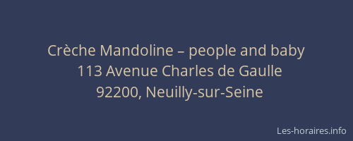 Crèche Mandoline – people and baby