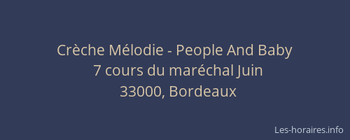 Crèche Mélodie - People And Baby