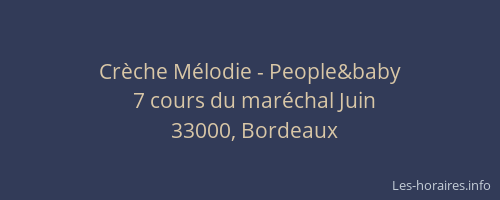 Crèche Mélodie - People&baby