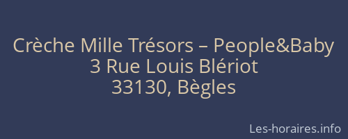 Crèche Mille Trésors – People&Baby