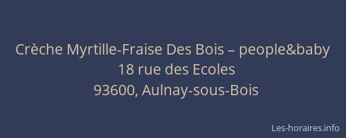 Crèche Myrtille-Fraise Des Bois – people&baby