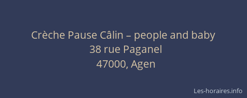 Crèche Pause Câlin – people and baby