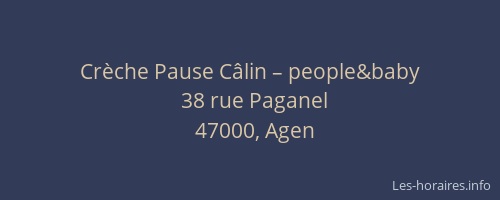 Crèche Pause Câlin – people&baby