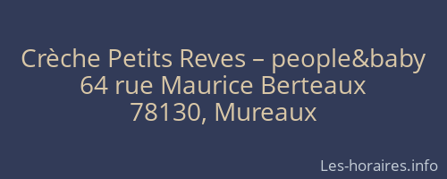 Crèche Petits Reves – people&baby