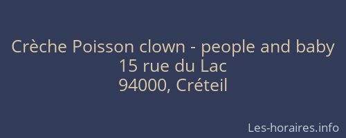 Crèche Poisson clown - people and baby