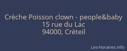 Crèche Poisson clown - people&baby