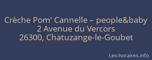 Crèche Pom' Cannelle – people&baby