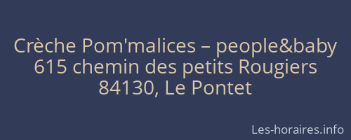 Crèche Pom'malices – people&baby