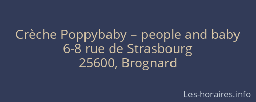 Crèche Poppybaby – people and baby