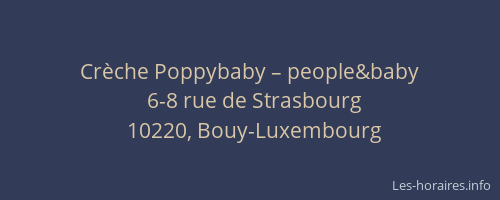 Crèche Poppybaby – people&baby