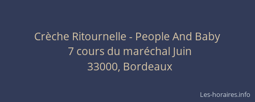 Crèche Ritournelle - People And Baby