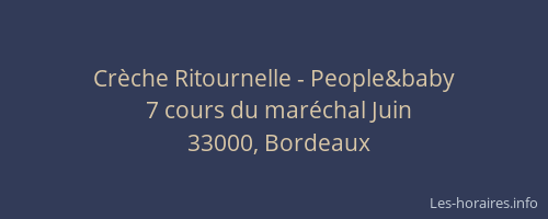 Crèche Ritournelle - People&baby
