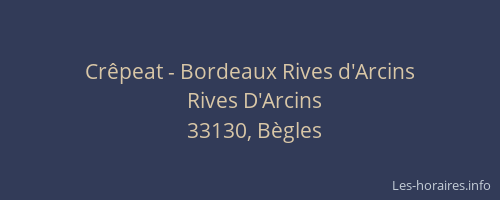 Crêpeat - Bordeaux Rives d'Arcins