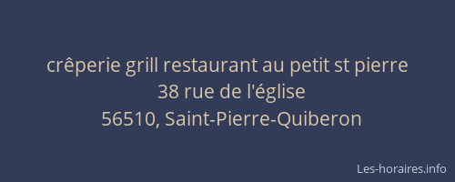 cr&ecirc;perie grill restaurant au petit st pierre