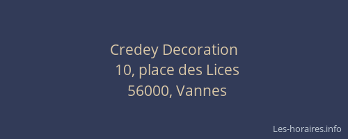 Credey Decoration