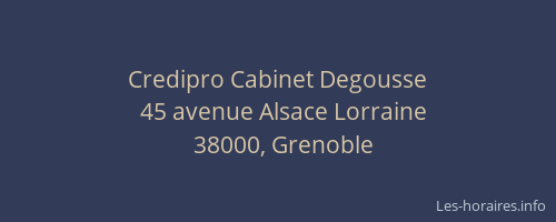 Credipro Cabinet Degousse