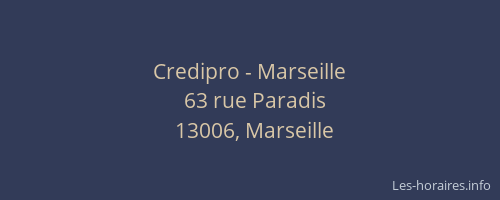 Credipro - Marseille