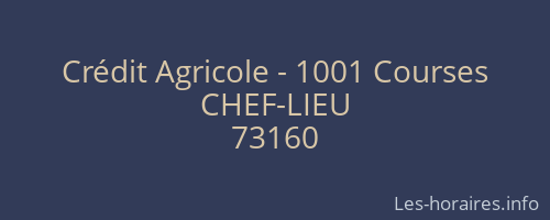 Crédit Agricole - 1001 Courses