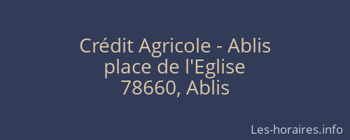 Crédit Agricole - Ablis