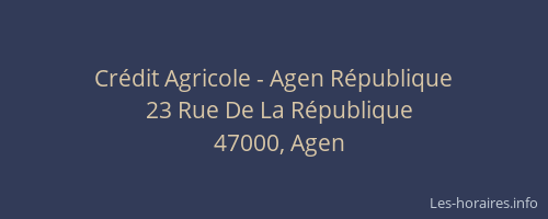 Crédit Agricole - Agen République