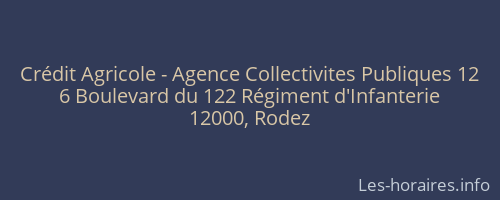 Crédit Agricole - Agence Collectivites Publiques 12